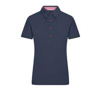 James & Nicholson Damen Trachtenpoloshirt JN715, navy-blau/rot/weiß, Größe S (Arbeitshemd & Arbeitsshirt)