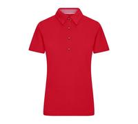 James & Nicholson Damen Trachtenpoloshirt JN715 tailliert Rot/Rot-Weiß Größe M