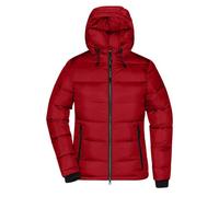 Ladies' Padded Jacket Gesteppte Winterjacke aus recyceltem Polyester mit DuPont™Sorona® Wattierung schwarz/rot, Gr. S