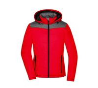 James & Nicholson Damen Winterjacke Stepp-Jacke JN1133 red/anthracite melange XXL