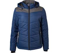 James & Nicholson Damen Winterjacke Stepp-Jacke JN1133 navy/anthracite melange XXL