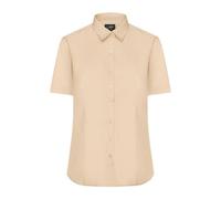 James & Nicholson Damenbluse Poplin Kurzarm JN679, stein-grau, Größe XS (Arbeitshemd & Arbeitsshirt)