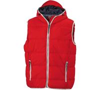 James & Nicholson Herren Bodywarmer 'Maritim' JN1076 red/white XL