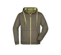 James & Nicholson Herren Bonding Jacke JN355, oliv/lime-grün, Größe M (Outdoorkleidung & Freizeitkleidung)