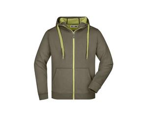 James & Nicholson Herren Bonding Jacke JN355, oliv/lime-grün, Größe S (Outdoorkleidung & Freizeitkleidung)