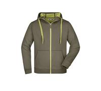 James & Nicholson Herren Bonding Jacke JN355, oliv/lime-grün, Größe XL (Outdoorkleidung & Freizeitkleidung)