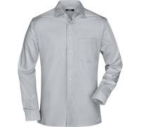 James & Nicholson Herren Business Twill Hemd langarm JN606 light grey S