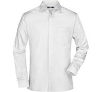 James & Nicholson Herren Business Twill Hemd langarm JN606 white M