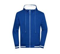 James & Nicholson Herren Club Kapuzenjacke JN776, königs-blau/weiß, Größe S (Outdoorkleidung & Freizeitkleidung)
