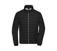 James & Nicholson - Herren Daunenjacke JN1140, schwarz/silber, Größe XL