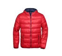 James & Nicholson Herren Daunenjacke ultraleicht - Trendige Daunenjacke für die Übergangszeit | Farbe: red/navy | Grösse: L