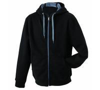 James & Nicholson Herren Doubleface Jacket Jacke, Schwarz (Black/Carbon), XX-Large