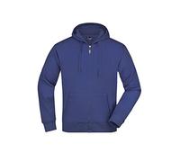 James & Nicholson Herren Kapuzenjacke - Klassische Sweatjacke mit doppellagiger Kapuze | Farbe: royal | Grösse: L