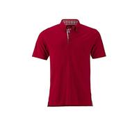 James & Nicholson - Herren Klassisches Polo im Trachtenlook (XXL, red/red-White)