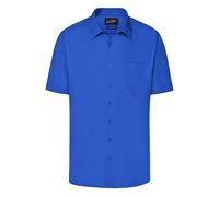 Men's Business Shirt Short-Sleeved Klassisches Shirt aus strapazierfähigem Mischgewebe blau, Gr. S