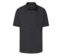 Men's Business Shirt Short-Sleeved Klassisches Shirt aus strapazierfähigem Mischgewebe schwarz, Gr. S
