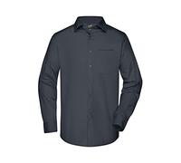 James & Nicholson Herren Langarm Business Hemd JN642, carbon, Größe 3XL (Arbeitshemd & Arbeitsshirt)