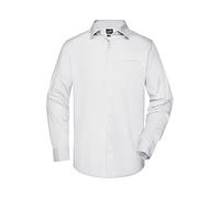 Men's Business Shirt Long-Sleeved Klassisches Shirt aus strapazierfähigem Mischgewebe weiß, Gr. XL