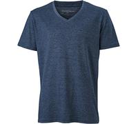 James & Nicholson Herren Langarmshirt T-Shirt Mens Heather blau (Blue/Melange) Large