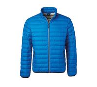 James & Nicholson - Herren Leichte Daunenjacke im klassischen Design (XXL, Cobalt/Silver)