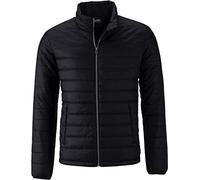 James & Nicholson - Herren Leichte, Wattierte Steppjacke (3XL, Black)