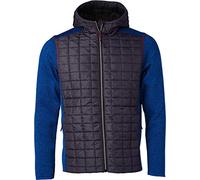 James und Nicholson Herren Jacken Men's Knitted Hybrid Jacket, royal-Melange/Anthracite-Melange, M, JN772 rymanm