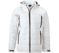James & Nicholson Herren Outdoor Hybrid Jacke Stepp-Jacke JN1050 white L