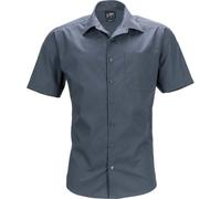 James & Nicholson Herren Popeline Business Hemd kurzarm JN644 carbon 5XL