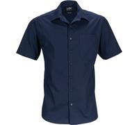 Men's Business Shirt Short-Sleeved Klassisches Shirt aus strapazierfähigem Mischgewebe blau, Gr. 4XL