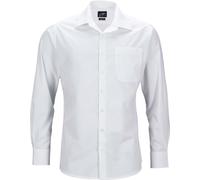 James & Nicholson Herren Popeline Business Hemd langarm JN642 white S