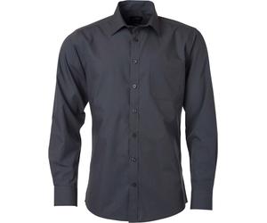 James & Nicholson Herren Popeline Hemd langarm JN678 carbon 3XL