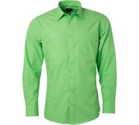 Langarm Hemd "JN678" - James & Nicholson Lime-Green S