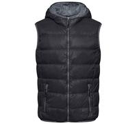 James & Nicholson Herren Sommer Daunenweste - Äußerst leichte Daunenweste für jede Jahreszeit | Farbe: black/grey | Grösse: XXL