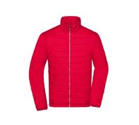 James & Nicholson Herren Steppjacke JN1120, rot, Größe L (Outdoorkleidung & Freizeitkleidung)