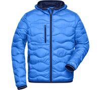 James & Nicholson Herren Steppjacke Sorona® JN1156, blau/navy-blau, Größe 3XL (Outdoorkleidung & Freizeitkleidung)