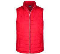 Men's Padded Vest Leichte, wattierte Steppweste rot, Gr. M