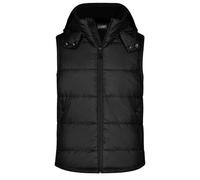 Men's Padded Vest Modische Steppweste mit abnehmbarer Kapuze schwarz, Gr. L