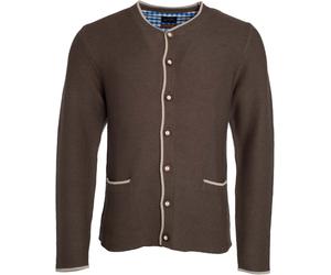 James & Nicholson Herren Strickjacke im Trachtenlook Cardigan JN640 brown melange/beige/royal XXL