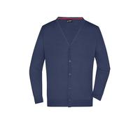 James & Nicholson Herren Strickjacke - Leichter Cardigan aus hochwertiger Baumwolle | Farbe: navy | Grösse: XXL