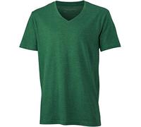 James & Nicholson Herren T-Shirt Mens Heather L,- green-melange