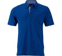Herren Traditional Polo / Feine Piqué-Qualität - Farbe: Royal/Royal/White - Größe: S