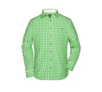 Hemd Trachtenlook "JN638" - James & Nicholson Green/White L