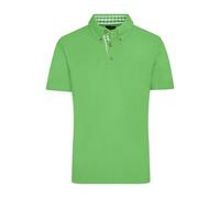 James & Nicholson Herren Trachtenpoloshirt JN716, lime-grün/weiß, Größe 3XL (Arbeitshemd & Arbeitsshirt)