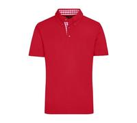 Poloshirt Trachtenlook "JN716" - James & Nicholson Red/Red-White M