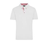 James & Nicholson Herren Trachtenpoloshirt JN716, weiß/rot, Größe 3XL (Arbeitshemd & Arbeitsshirt)