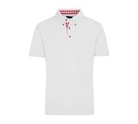 Poloshirt Trachtenlook "JN716" - James & Nicholson White/Red-White S
