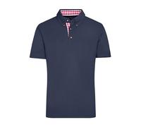 James & Nicholson Herren Trachtenpoloshirt - Klassisches Piquépolo im Trachtenlook | Farbe: Navy/red-White | Grösse: XL