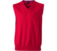 James & Nicholson Herren Westen Men's V-Neck Pullunder, Red, L, JN657 rd