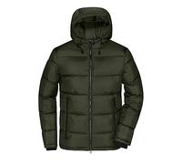 James & Nicholson Herren Winter Steppjacke Sorona® - Gesteppte Winterjacke DuPont™ Sorona® Wattierung für Freizeit und Business | Farbe: deep-forest/yellow | Grösse: 3XL
