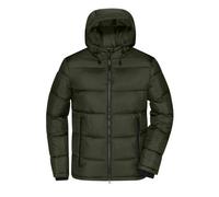 James & Nicholson Herren Winter Steppjacke Sorona® JN1168, dunkelgrün/gelb, Größe XXL (Outdoorkleidung & Freizeitkleidung)